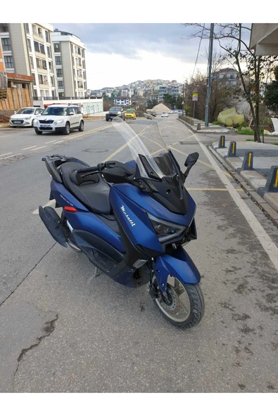 MOTOCAM Musatti Glamaro Max 125 Siperlik Ön Cam 2023-2025 Model 50cm şeffaf Renkli 4mm UZUN CAM - Resim 2