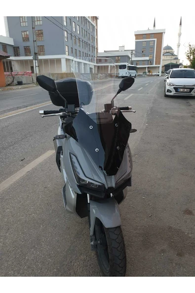 MOTOCAM Motolüx Wow 150  Siperlik Ön Cam 2023-2025 Model 78cm şeffaf Renkli 4mm UZUN CAM - Resim 3