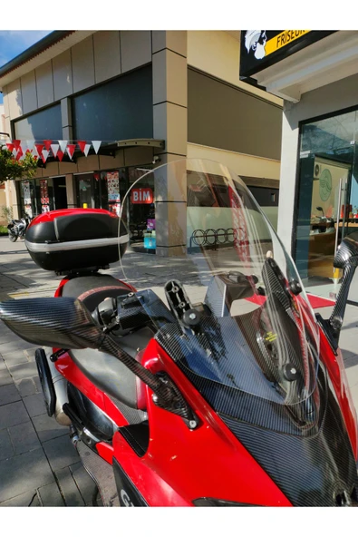 MOTOCAM Gilera Nexus 500 Siperlik Ön Cam 2004-2008 Model 58cm Şeffaf Renkli 4mm - Resim 3