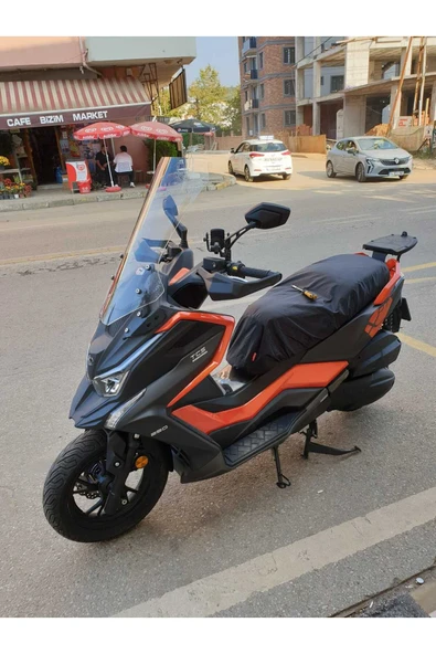 MOTOCAM Kymco DTX 250-360 Siperlik Ön Cam 2021-2025 Model 68cm şeffaf Renkli 4mm - Resim 2