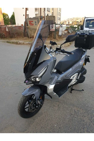 MOTOCAM RKS Freccia 150 Siperlik Ön Cam 2022-2025 Model 78cm Füme Renkli 4mm UZUN CAM - Resim 3