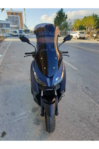 MOTOCAM Arora Max PRO Siperlik Ön Cam 2023-2025 Model 75cm Siyah Renkli 4mm UZUN CAM - Resim 2