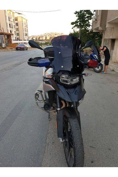 MOTOCAM Bmw F850 GS ADV Siperlik Ön Cam 2018-2023 Model 46cm Siyah Renkli 4mm - Resim 3