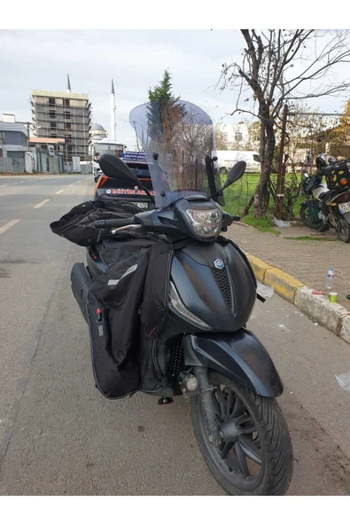 MOTOCAM Piaggio Beverlys 400 Siperlik Ön Cam 2021-2025 Model 44cm Füme Renkli 4mm - Resim 2