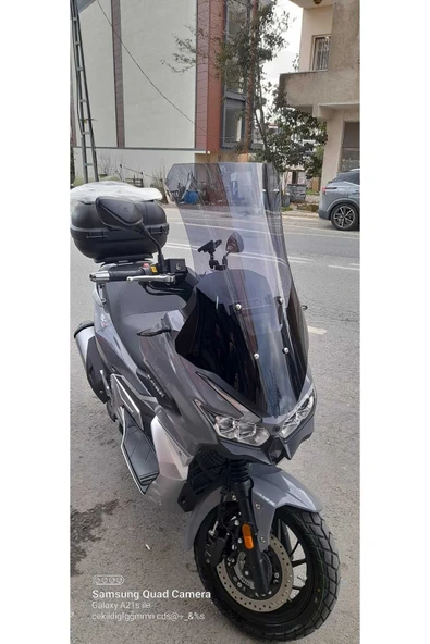 MOTOCAM RKS Blade 250 -350 Siperlik Ön Cam 2023-2025 Model 65cm Füme Renkli 4mm ORTA BOYLU CAM - Resim 3