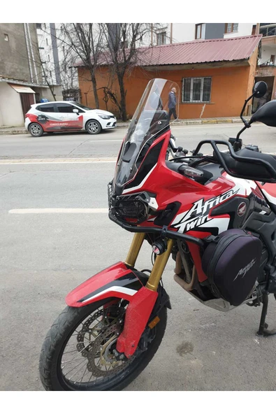 MOTOCAM Honda Afrika Twin CRF 1000 Ön Cam 2016-2020 Model 45cm Şeffaf Renkli 4mm KISA CAM - Resim 3