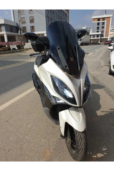 MOTOCAM Kymco Xciting 400 İ Siperlik Ön Cam 2015 Model 72cm Siyah Renkli 4mm UZUN CAM - Resim 2