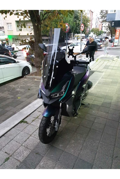 MOTOCAM Barossa ADV 125 Siperlik Ön Cam 2025 Model 78cm Füme Renkli 4mm UZUN CAM - Resim 3