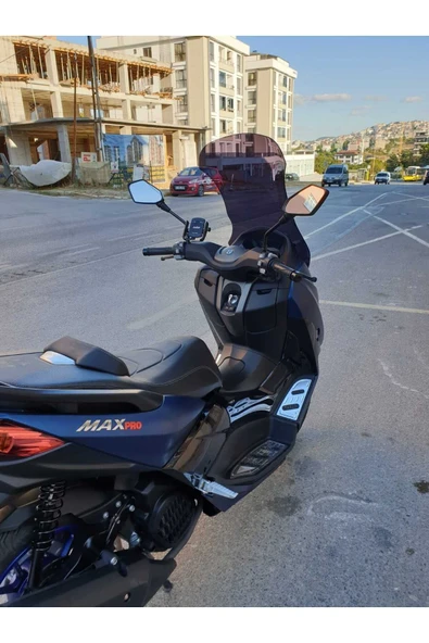 MOTOCAM Arora Max PRO Siperlik Ön Cam 2023-2025 Model 75cm Siyah Renkli 4mm UZUN CAM - Resim 3
