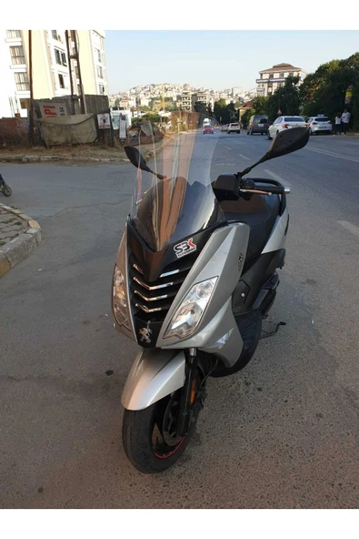 MOTOCAM Peugeot Citystar 200 Siperlik Ön Cam 2017-2018 Model 56cm Şeffaf Renkli 4mm UZUN CAM - Resim 2