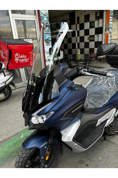 MOTOCAM RKS Blade 250 -350   Siperlik Ön Cam 2023-2025 Model 75cm Şeffaf Renkli 4mm UZUN CAM - Resim 3