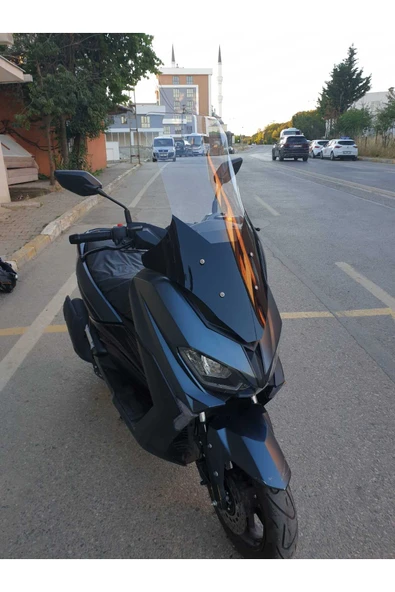 MOTOCAM RKS Grace 202 Siperlik Ön Cam 2022-2025 Model 78cm şeffaf Renkli 4mm UZUN CAM - Resim 3