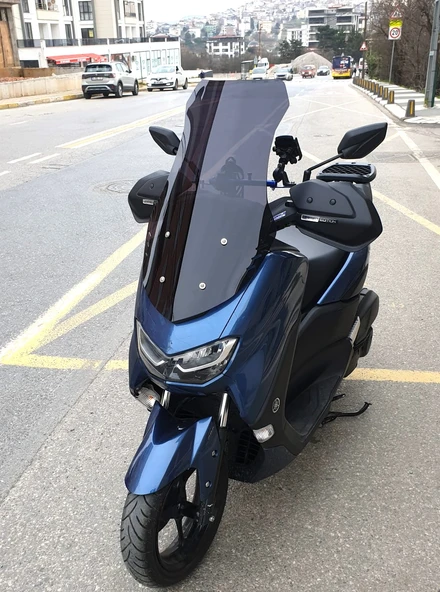 MOTOCAM Revolt RSX6 Siperlik Ön Cam 2021-2024 Model 72cm Siyah Renkli 4mm UZUN CAM - Resim 3