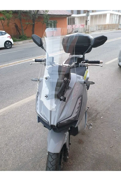 MOTOCAM Motolüx Wow 150  Siperlik Ön Cam 2023-2025 Model 65cm Şeffaf Renkli 4mm ORTA BOYLU CAM ürün görseli