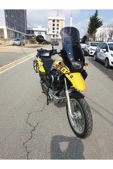 MOTOCAM Bmw F650 GS Siperlik Ön Cam ( 3 Delikli ) 1999-2003 Model 58cm siyah Renkli 4mm - Resim 2