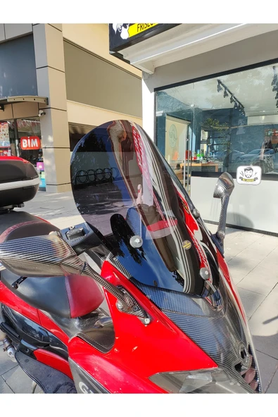 MOTOCAM Gilera Nexus 500 Siperlik Ön Cam 2004-2008 Model 58cm Siyah Renkli 4mm - Resim 2