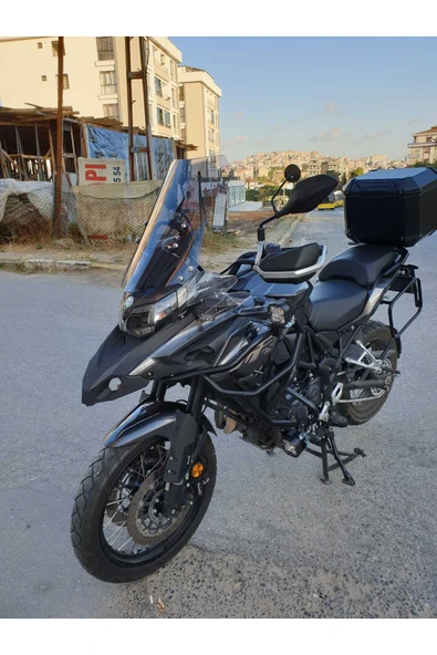 MOTOCAM Benelli TRK 502 X Siperlik Ön Cam 2017-2022 Model 54cm Füme Renkli 4mm UZUN CAM - Resim 2