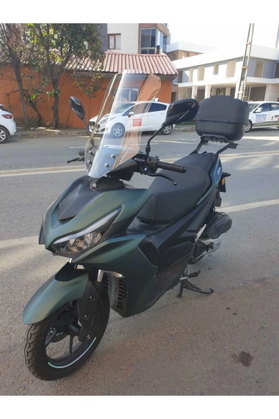 MOTOCAM RKS Arome 125 Siperlik Ön Cam 2023-2025 Model 54cm Siyah Renkli - Resim 2