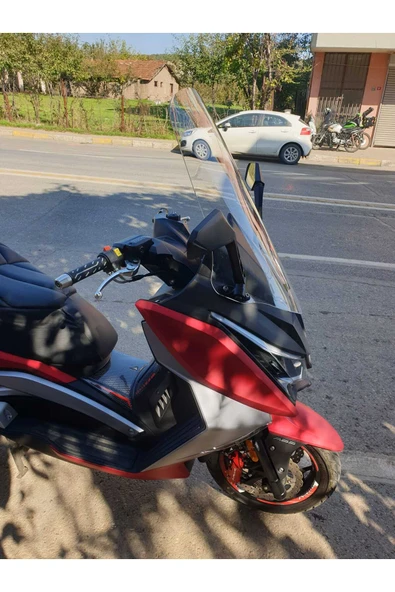 MOTOCAM Ariic Chief 318 Siperlik Ön Cam 2023-2025 Model 75cm Şeffaf Renkli 4mm UZUN CAM - Resim 2