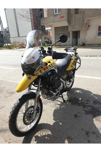 MOTOCAM Bmw F650 GS Siperlik Ön Cam ( 3 Delikli ) 1999-2003 Model 58cm Şeffaf Renkli 4mm - Resim 2