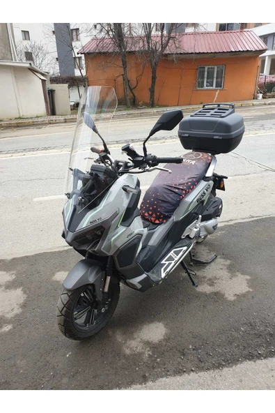 MOTOCAM Mondial Ressivo 250 Siperlik Ön Cam 2023-2025 Model 75cm Şeffaf Renkli 4mm UZUN CAM - Resim 2