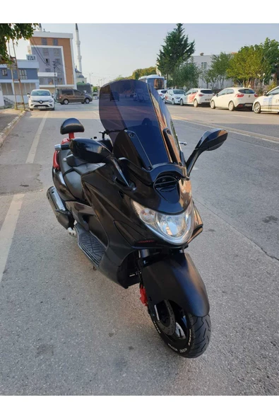 MOTOCAM Kymco Xciting 250 500 İ Siperlik Ön Cam 2008-2012 Model 62cm Siyah Renkli 4mm - Resim 2
