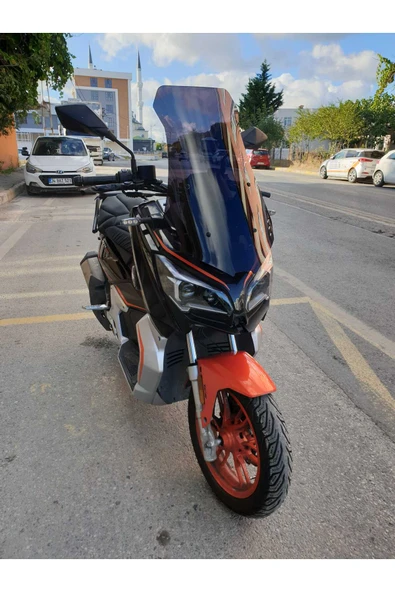 MOTOCAM QJ ATR 125 Siperlik Ön Cam 2023-2025 Model 75cm Siyah Renkli 4mm UZUN CAM - Resim 2