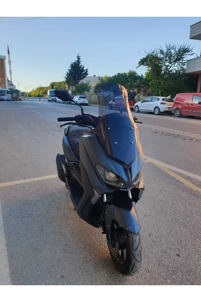 MOTOCAM RKS Grace 202 Siperlik Ön Cam 2022-2025 Model 55cm Füme Renkli 4mm KISA SPOR CAM - Resim 3