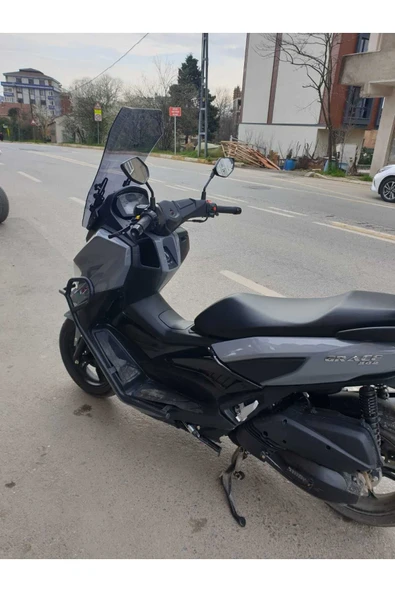 MOTOCAM RKS Grace PRO Siperlik Ön Cam 2023-2025 Model 57cm Füme Renkli 4mm - Resim 3