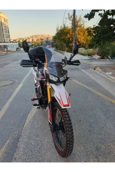 MOTOCAM Arora CR 250 Siperlik Ön Cam 2025 Model 55cm Şeffaf Renkli 4mm - Resim 2