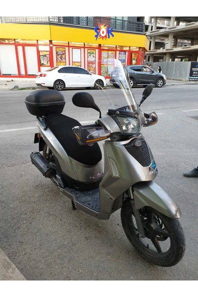 MOTOCAM Kymco People S 200 Siperlik Ön Cam 2011 Model 48cm Şeffaf Renkli 4mm UZUN CAM - Resim 2