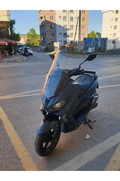 MOTOCAM RKS Grace 202 Siperlik Ön Cam 2022-2025 Model 65cm Şeffaf renk 4mm Orta Boylu - Resim 3