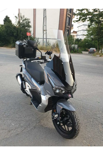 MOTOCAM RKS Freccia 150 Siperlik Ön Cam 2022-2025 Model 78cm şeffaf Renkli 4mm UZUN CAM - Resim 3