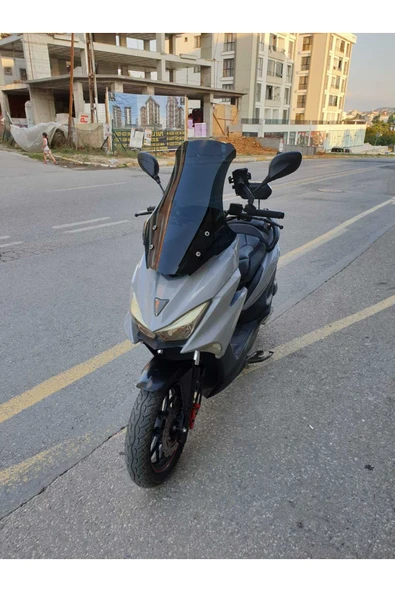 MOTOCAM Motolüx Mtx 125 Siperlik Ön Cam 2022-2025 Model 75cm Şeffaf Renkli 4mm UZUN CAM - Resim 2