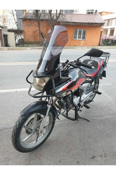 MOTOCAM Honda CBF 150 Siperlik Ön Cam 2005-2017 Model 51cm Füme Renkli 4mm - Resim 2