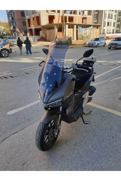 MOTOCAM Falcon Trex 188 Siperlik Ön Cam 2022-2025 Model 65cm Füme Renkli 4mm ORTA BOYLU CAM - Resim 2