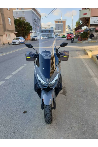 MOTOCAM Arora Max T 150 Siperlik Ön Cam 2022-2025 Model 78cm Şeffaf Renkli 4mm UZUN CAM ürün görseli