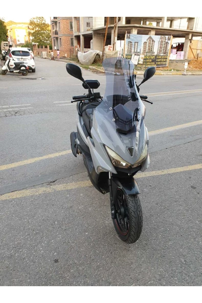 MOTOCAM Motolüx Mtx 125 Siperlik Ön Cam 2022-2025 Model 75cm Füme Renkli 4mm UZUN CAM - Resim 2