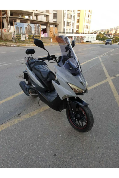 MOTOCAM Motolüx Mtx 125 Siperlik Ön Cam 2022-2025 Model 65cm Füme Renkli 4mm ORTA BOYLU CAM - Resim 2