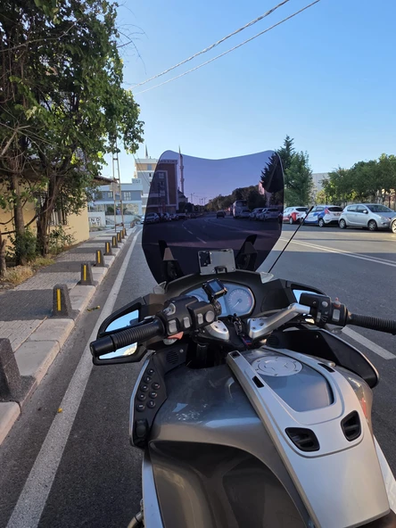 MOTOCAM BMW R 1200 RT Siperlik Ön Cam 2005-2015 Model 70cm Siyah Renkli 4mm - 3