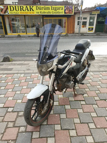 MOTOCAM Mondial 180 Z One S Siperlik Ön Cam 58cm 2014-2022 Model Füme Renkli - Resim 3