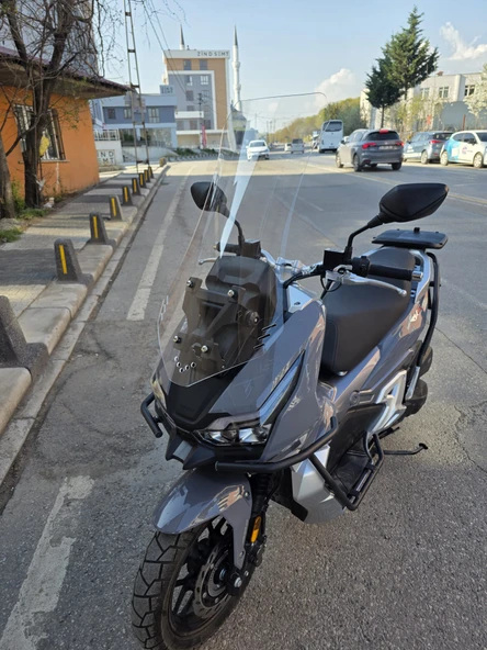 MOTOCAM RKS Freccia 150 Siperlik Ön Cam 2022-2025 Model 75cm Şeffaf Renkli 4mm UZUN CAM - Resim 3