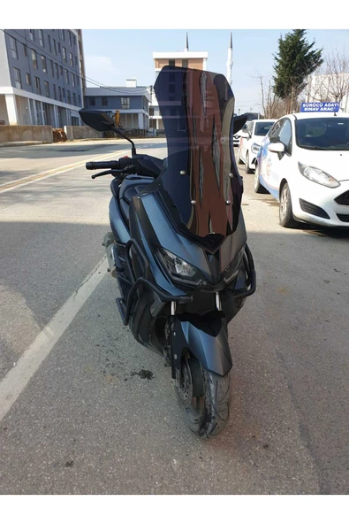 MOTOCAM RKS Grace PRO Siperlik Ön Cam 2023-2025 Model 65cm Siyah Renkli 4mm ORTA BOYLU CAM - Resim 3