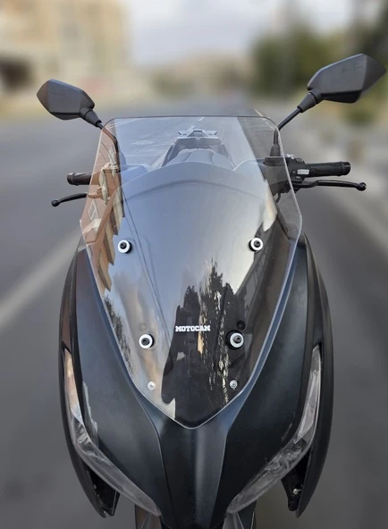 MOTOCAM Arora Max PRO Siperlik Ön Cam 2023-2025 Model 44cm Şeffaf Renkli 4mm SPOR CAM ürün görseli