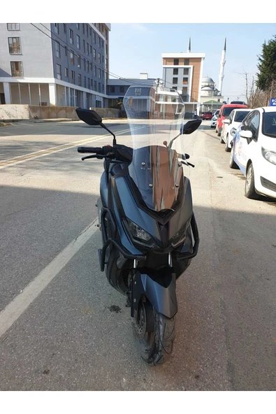 MOTOCAM RKS Grace PRO Siperlik Ön Cam 2023-2025 Model 57cm Şeffaf Renkli 4mm - Resim 3