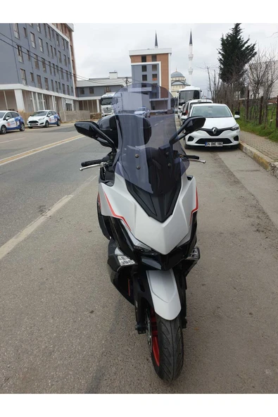 MOTOCAM Kymco Xciting VS 400 Siperlik Ön Cam 2023-2025 Model 66cm Füme Renkli 4mm - Resim 2