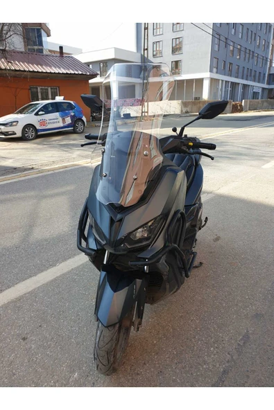 MOTOCAM RKS Grace PRO Siperlik Ön Cam 2023-2025 Model 65cm Şeffaf Renkli 4mm UZUN CAM - Resim 3