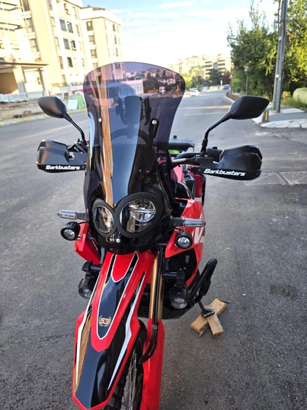 MOTOCAM Honda CRF 250-300 Rally Siperlik Ön Cam 2017-2025 Model 56cm Siyah Renkli 4mm - Resim 3