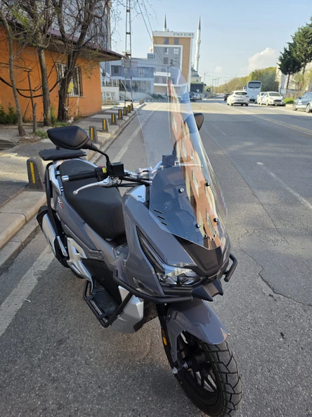 MOTOCAM RKS Freccia 150 Siperlik Ön Cam 2022-2025 Model 75cm Şeffaf Renkli 4mm UZUN CAM - Resim 2