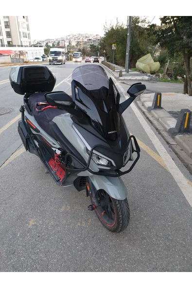 MOTOCAM Honda Forza 250 Siperlik Ön Cam 2021-2025 Model 47cm Füme Renkli 4mm ORİJİNAL BOYLU - Resim 2